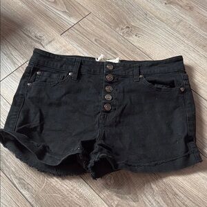 Women's Black Denim Shorts